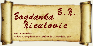 Bogdanka Niculović vizit kartica